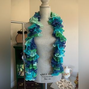 Homemade funky scarf 

50 inches long laying flat